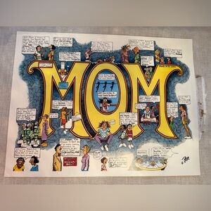 1980's "Mom" Comic Funny Framed Print by Peter Mulcahy